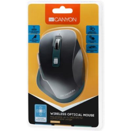 Мышка Canyon CNS-CMSW14DG Wireless Black-Blue (CNS-CMSW14DG) Мышка Canyon CNS-CMSW14DG Wireless Black-Blue (CNS-CMSW14DG)