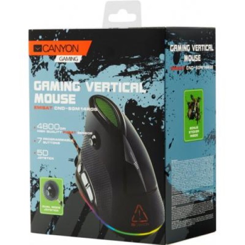 Мышка Canyon Emisat USB Black (CND-SGM14RGB)