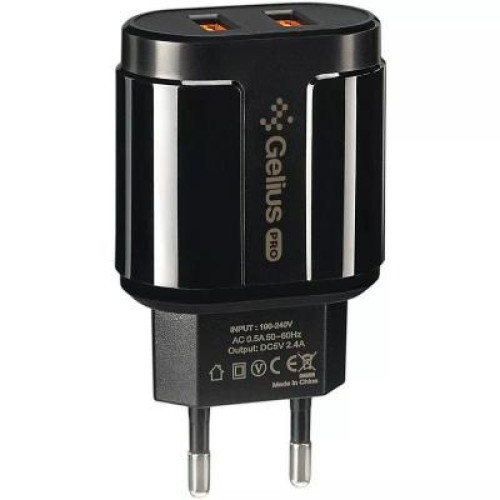 Зарядное устройство Gelius Pro Avangard GP-HC06 2USB 2.4A + Cable MicroUSB Black (00000075588)