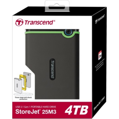 Внешний жесткий диск 2.5" 4TB Transcend (TS4TSJ25M3S)