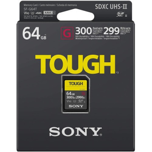 Карта памяти Sony 64GB SDXC class 10 UHS-II U3 V90 Tough (SF64TG)