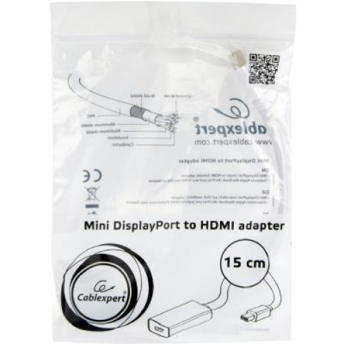 Переходник Mini DisplayPort to HDMI Cablexpert (A-mDPM-HDMIF-02-W)