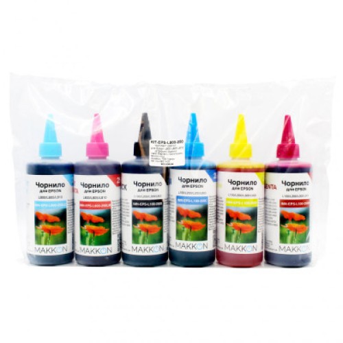 Чернила Makkon для Epson L800/L805/L810, 6*250мл (KIT-EPS-L800-250)