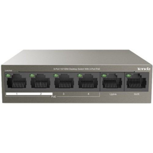 Коммутатор сетевой Tenda TEF1106P-4-63W
