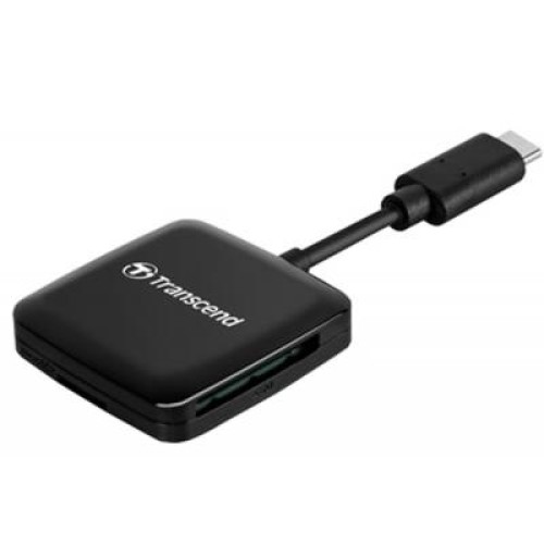 Считыватель флеш-карт Transcend USB 3.2 Gen 1 Type-C SD/microSD Black (TS-RDC3)