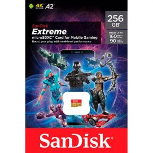 Карта пам'яті SanDisk 256GB microSD class 10 UHS-I U3 V30 A2 Extreme Mobile Gaming (SDSQXA1-256G-GN6GN)