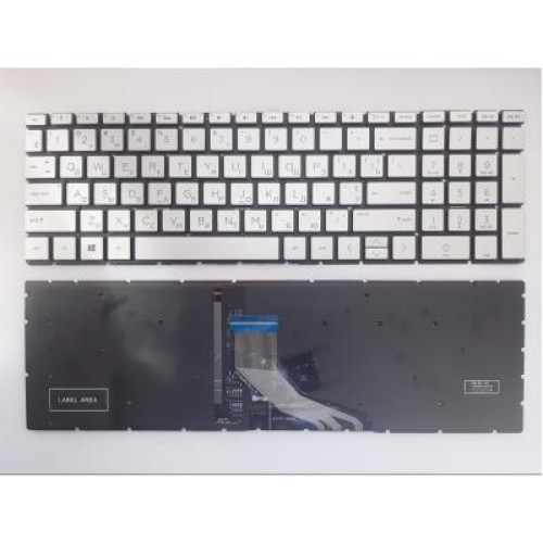 Клавиатура ноутбука HP Pavilion 15-DA; 250/255 G7 серебр (A46127)