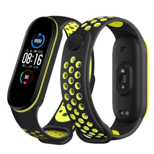 Ремешок для фитнес браслета BeCover Nike Style для Xiaomi Mi Smart Band 5 Black-Green (705152)