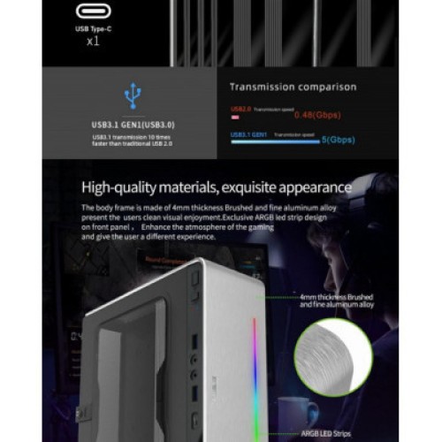 Корпус Gamemax Violin Silver