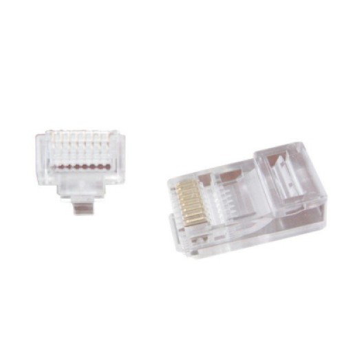 Коннектор RJ45 cat.5e UTP 8P8C (сквозное отв., позолоч. конт.) 100 шт Cablexpert (LC-PTU-01/100)
