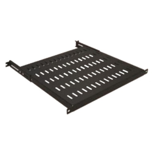 Полка 19" Mirsan 1U глуб. 525мм, регулируемая 525-710, RAL 9005 (MR.SBR80.01_YK)
