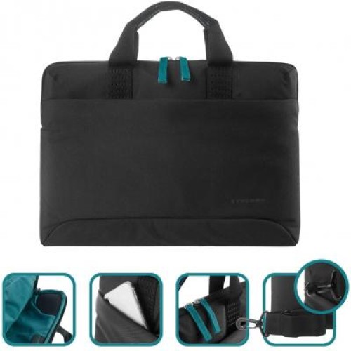 Сумка для ноутбука Tucano 15.6" Smilza Slim, Black (BSM15-BK)