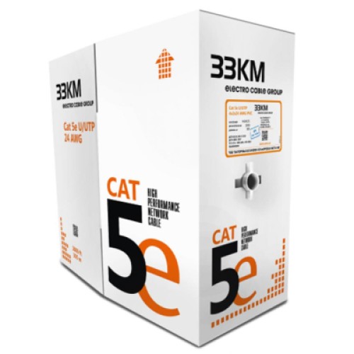 Кабель сетевой ЗЗКМ UTP 305м 4*2*24AWG[0,51] медь[СU] cat.5e, негорючий [LSZH] (7091010)