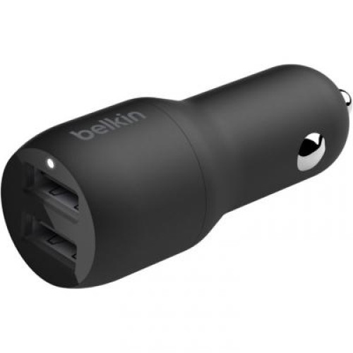 Зарядное устройство Belkin Car Charger 24W Dual USB-A, USB-A - MicroUSB, 1m, black (CCE002BT1MBK)