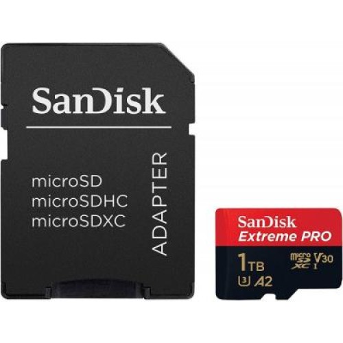 Карта памяти SanDisk 1TB microSDXC class 10 A2 V30 UHS-I U3 Extreme PRO (SDSQXCZ-1T00-GN6MA)
