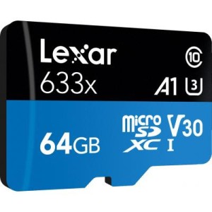 Карта пам'яті Lexar 64GB microSDXC class 10 UHS-I 633x (LSDMI64GBB633A)