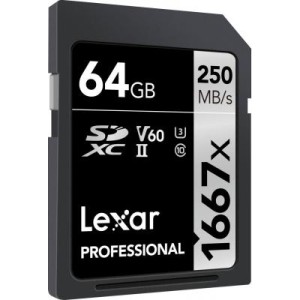 Карта пам'яті Lexar 64GB SDHC class 10 UHS-II 1667x (LSD64GCB1667)