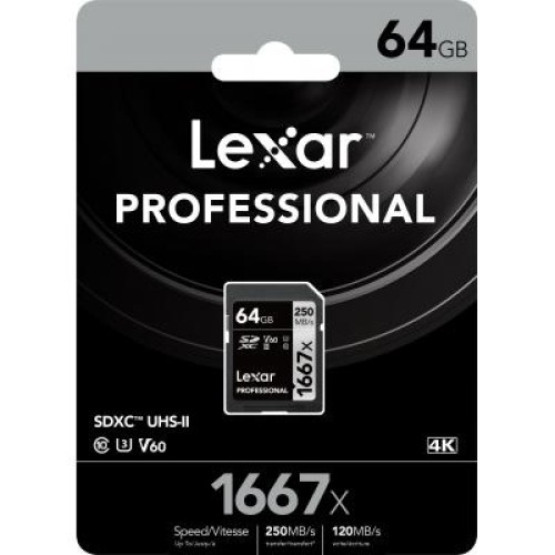 Карта памяти Lexar 64GB SDHC class 10 UHS-II 1667x (LSD64GCB1667) Карта памяти Lexar 64GB SDHC class 10 UHS-II 1667x (LSD64GCB1667)