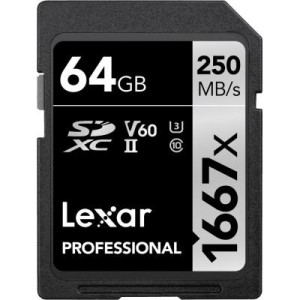 Карта пам'яті Lexar 64GB SDHC class 10 UHS-II 1667x (LSD64GCB1667)