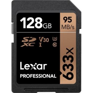 Карта пам'яті Lexar 128GB SDXC class 10 UHS-I U3 V30 633x Professional (LSD128CB633)