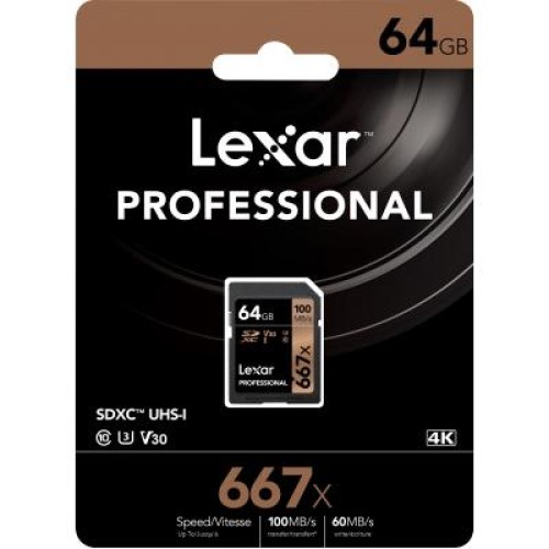 Карта памяти Lexar 64GB SDXC class 10 UHS-I U3 V30 667x Professional (LSD0667064G-BNNNG) Карта памяти Lexar 64GB SDXC class 10 UHS-I U3 V30 667x Professional (LSD0667064G-BNNNG)