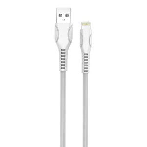 Дата кабель USB 2.0 AM to Lightning 1.0m line-drawing white ColorWay (CW-CBUL027-WH)