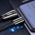 Дата кабель USB 2.0 AM to Type-C 1.0m zinc alloy + led black ColorWay (CW-CBUC035-BK)