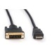 Кабель мультимедийный HDMI to DVI 24+1 5.0m Vinga (VCPHDMIDVI5)