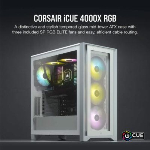 Корпус Corsair iCUE 4000X RGB Tempered Glass White (CC-9011205-WW) Корпус Corsair iCUE 4000X RGB Tempered Glass White (CC-9011205-WW)