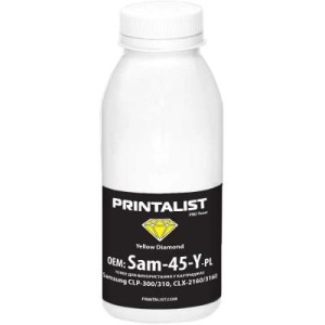 Тонер SamsungCLP-300/310,CLX-2160/3160 45г Yellow Printalist (Sam-45-Y-PL)