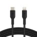 Дата кабель USB 2.0 AM to Lightning 1.0m BRAIDED black Belkin (CAA004BT1MBK)