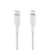 Дата кабель USB 2.0 AM to Lightning 1.0m BRAIDED white Belkin (CAA004BT1MWH)