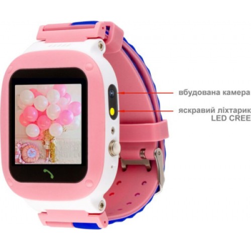 Смарт-часы Amigo GO004 Splashproof Camera+LED Pink (746404)
