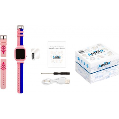 Смарт-часы Amigo GO004 Splashproof Camera+LED Pink (746404)