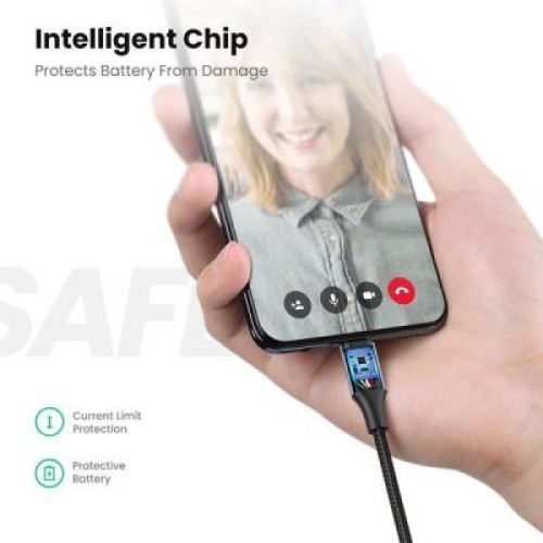 Дата кабель USB 2.0 AM to Micro 5P 2.0m US290 Aluminum Braid Black Ugreen (60148)