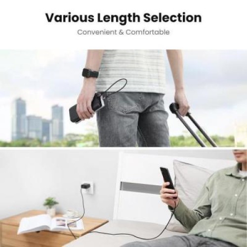 Дата кабель USB 2.0 AM to Micro 5P 2.0m US290 Aluminum Braid Black Ugreen (60148)