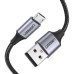 Дата кабель USB 2.0 AM to Micro 5P 2.0m US290 Aluminum Braid Black Ugreen (60148)