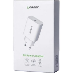 Зарядний пристрій Ugreen CD137 Type-C PD 20W Charger (White) (60450)