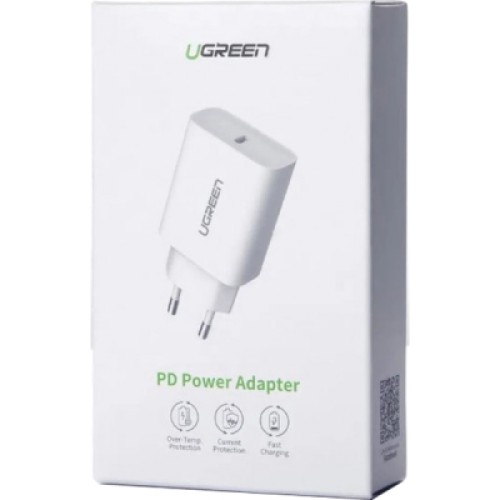 Зарядное устройство Ugreen CD137 Type-C PD 20W Charger (White) (60450) Зарядное устройство Ugreen CD137 Type-C PD 20W Charger (White) (60450)