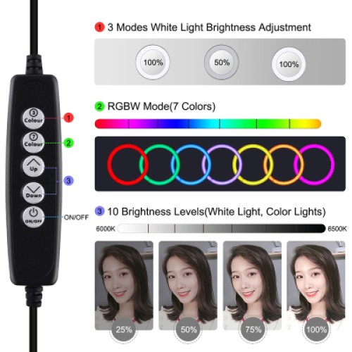 Набор блогера Puluz Ring USB LED lamp PKT3049B 4.7" + table tripod (PKT3049B)