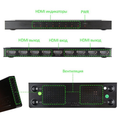 Разветвитель PowerPlant HDMI 1x8 V1.4 (CA911516)