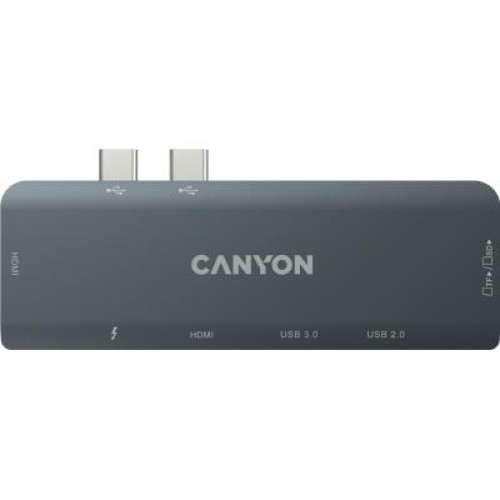Порт-репликатор Canyon 1*Type C PD100W+2*HDMI+1*USB3.0+1*USB2.0+1*SD+1*TF (CNS-TDS05B)