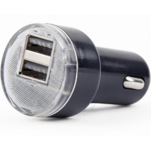 Зарядное устройство EnerGenie USB 2.1A black (EG-U2C2A-CAR-02)