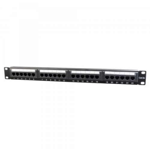 Патч-панель 19" 24xRJ-45 UTP cat.5е, 1U, тип 110 Cablexpert (NPP-C524CM-001)