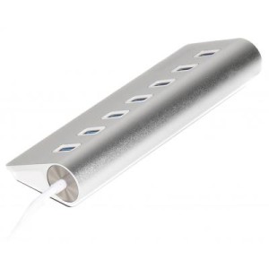 Концентратор Maxxter USB 3.0 Type-A 7 ports silver (HU3A-7P-01)