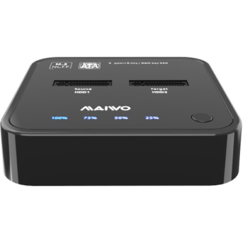 Док-станция для накопителей Maiwo 2*SATA M.2 SSD Key B/B+M USB 3.1 Gen1 Type-C (K3016SG1)