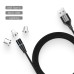 Дата кабель USB 2.0 AM to Lightning + Micro 5P + Type-C 1.0m Magnetic ColorWay (CW-CBUU038-BK)