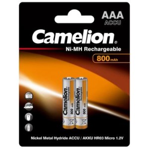 Аккумулятор Camelion AAA 800mAh Ni-MH * 2 R03-2BL (NH-AAA800BP2)