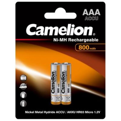 Аккумулятор Camelion AAA 800mAh Ni-MH * 2 R03-2BL (NH-AAA800BP2)