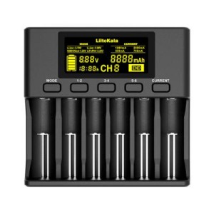 Зарядное устройство для аккумуляторов Liitokala 6 Slots, LCD дисплей, Li-ion/Ni-MH/Ni-Cd/AA/ААA/AAAA/С (Lii-S6)